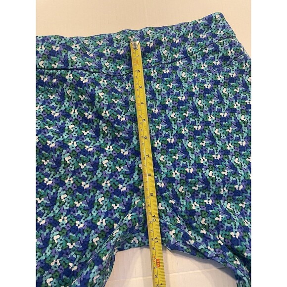 Soft Surroundings Petite Small Super Stretch Capri Pants Cropped Floral Blue - Picture 10 of 12